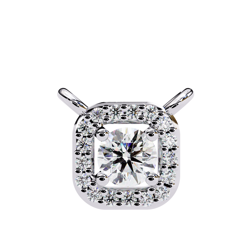 Natural Diamond Halo Luxe Pendant