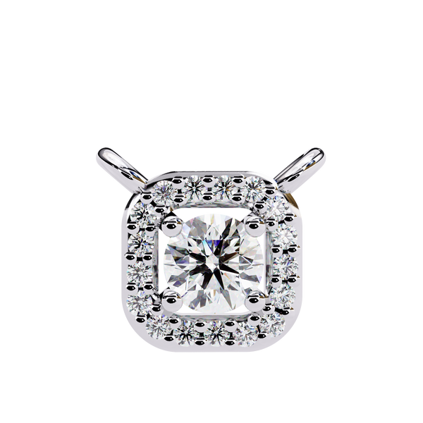 Natural Diamond Halo Luxe Pendant