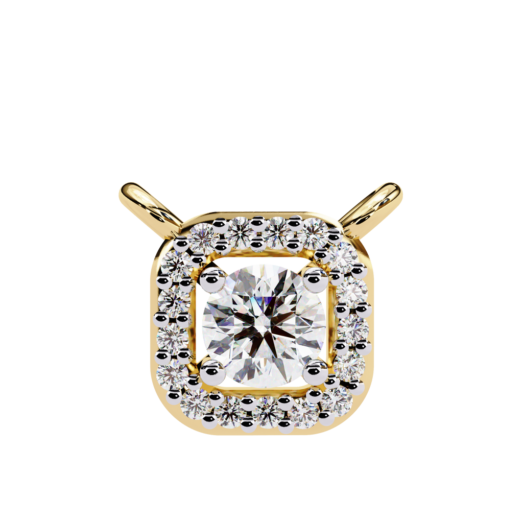 Natural Diamond Halo Luxe Pendant