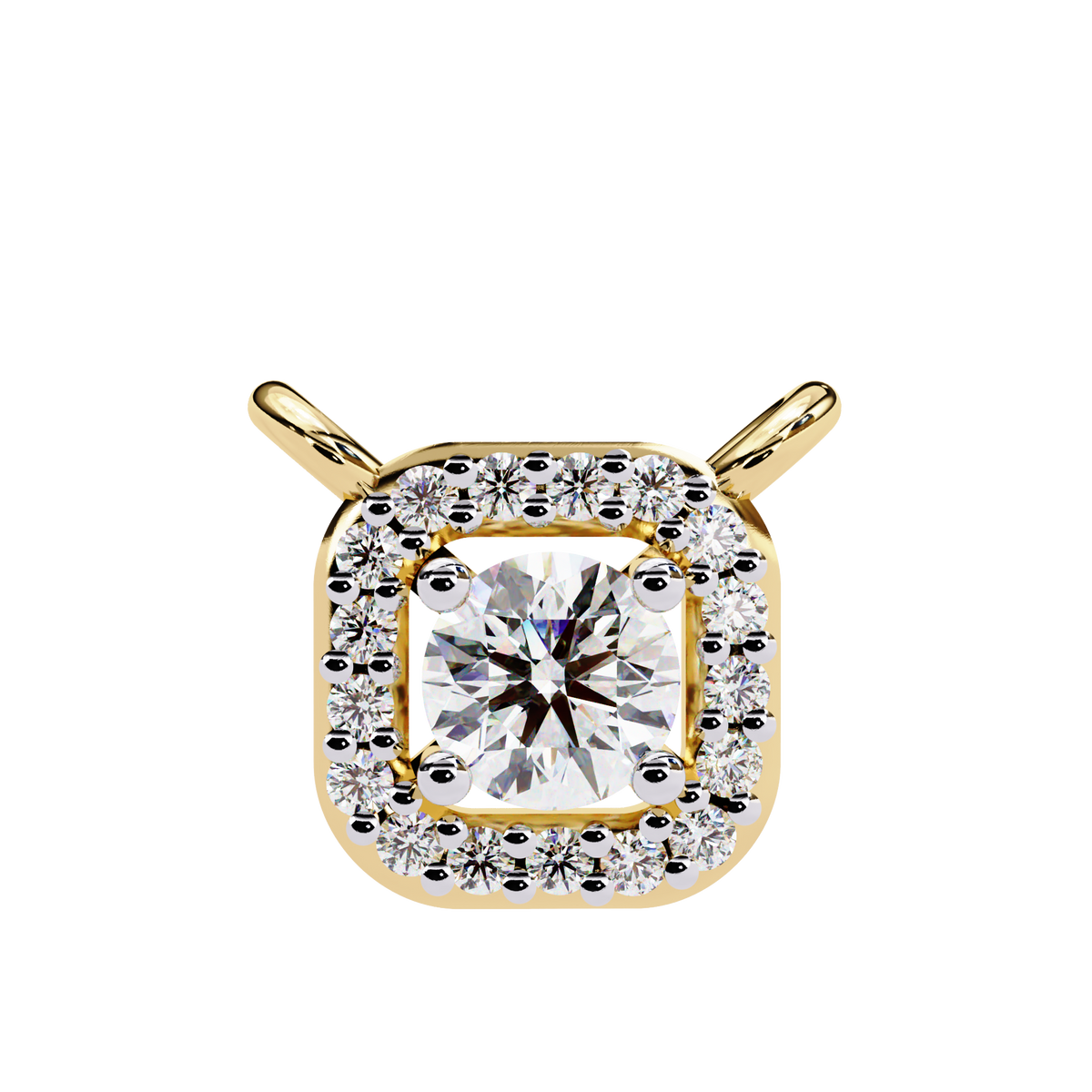 Natural Diamond Halo Luxe Pendant