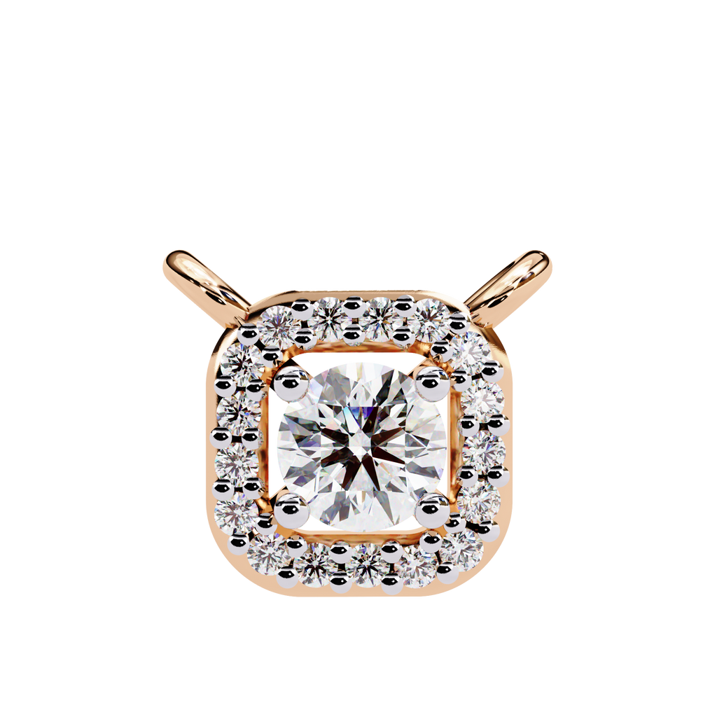 Natural Diamond Halo Luxe Pendant