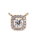 Natural Diamond Halo Luxe Pendant