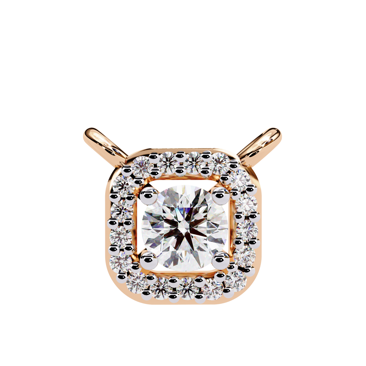 Natural Diamond Halo Luxe Pendant