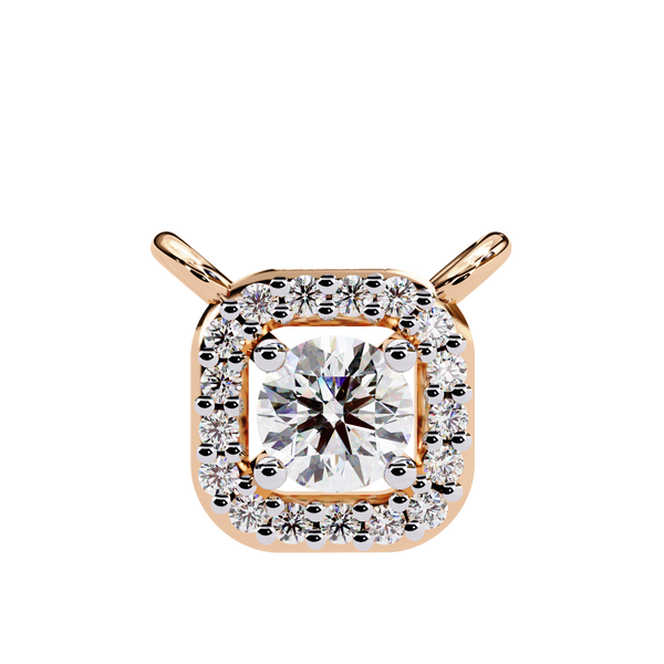 Natural Diamond Halo Luxe Pendant