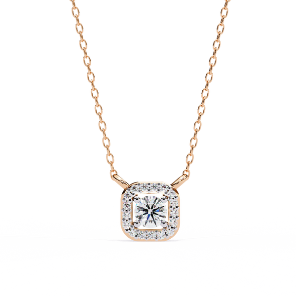 Natural Diamond Halo Luxe Pendant