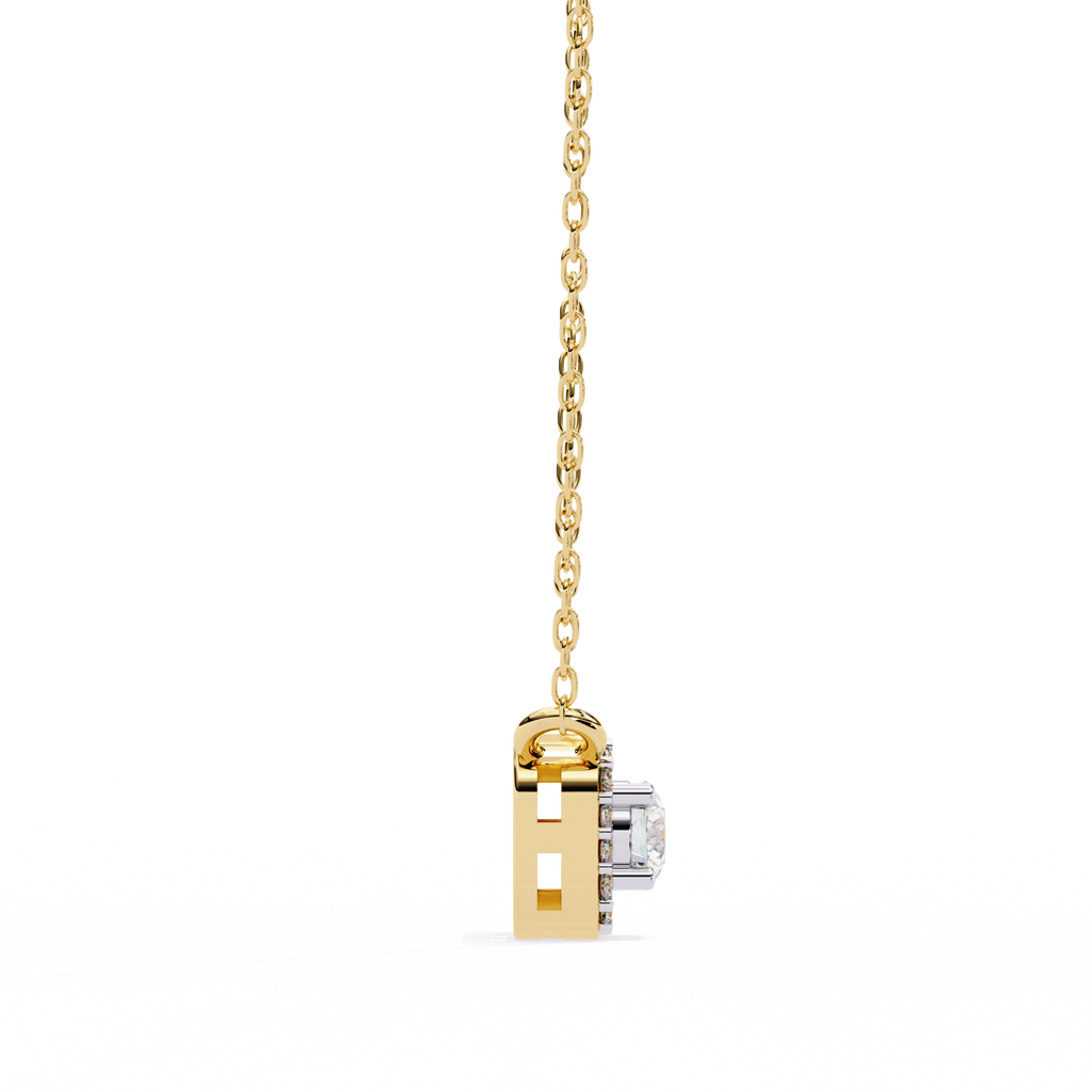 Natural Diamond Halo Luxe Pendant