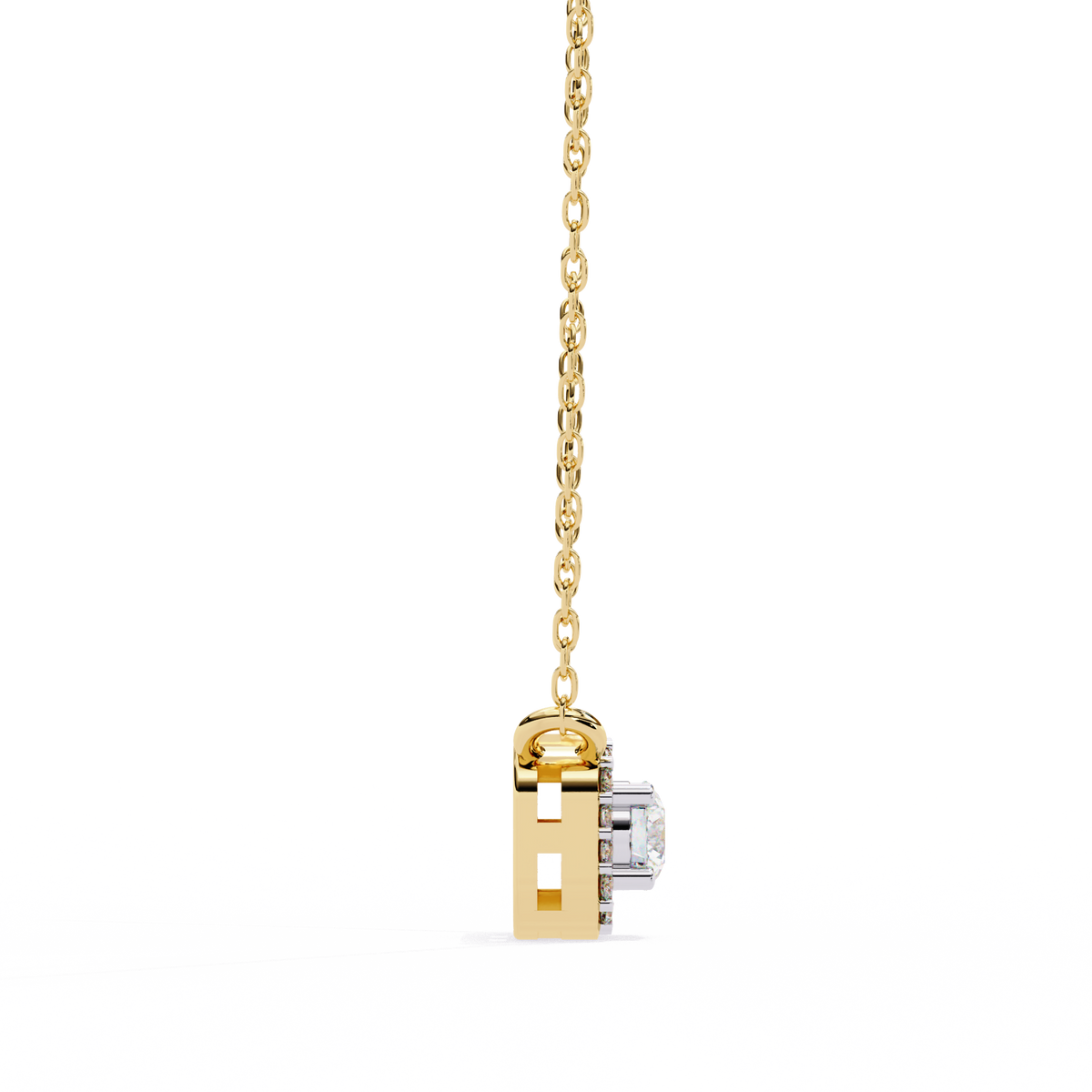 Natural Diamond Halo Luxe Pendant