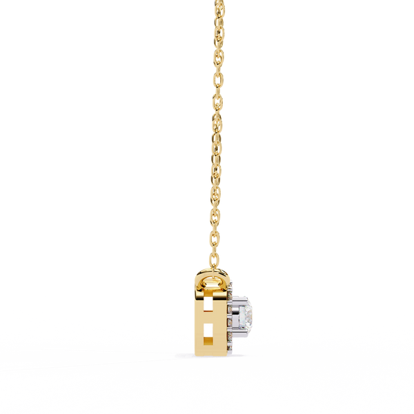 Natural Diamond Halo Luxe Pendant