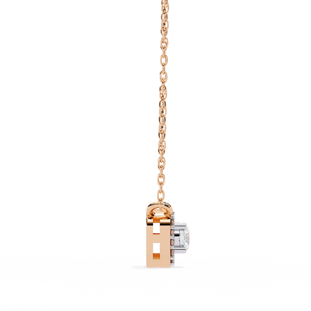 Natural Diamond Halo Luxe Pendant