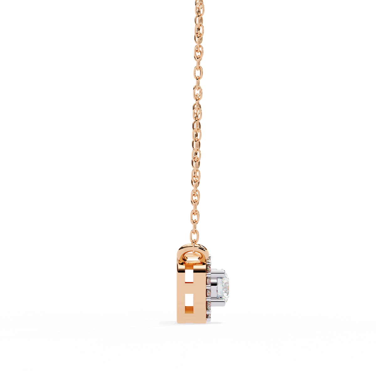 Natural Diamond Halo Luxe Pendant