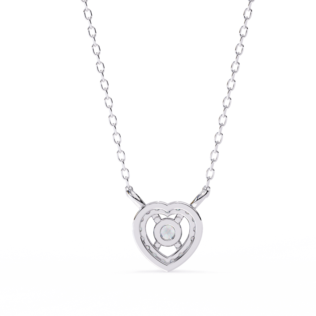 Natural Diamond Eternal Heart Halo Pendant