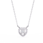 Natural Diamond Eternal Heart Halo Pendant