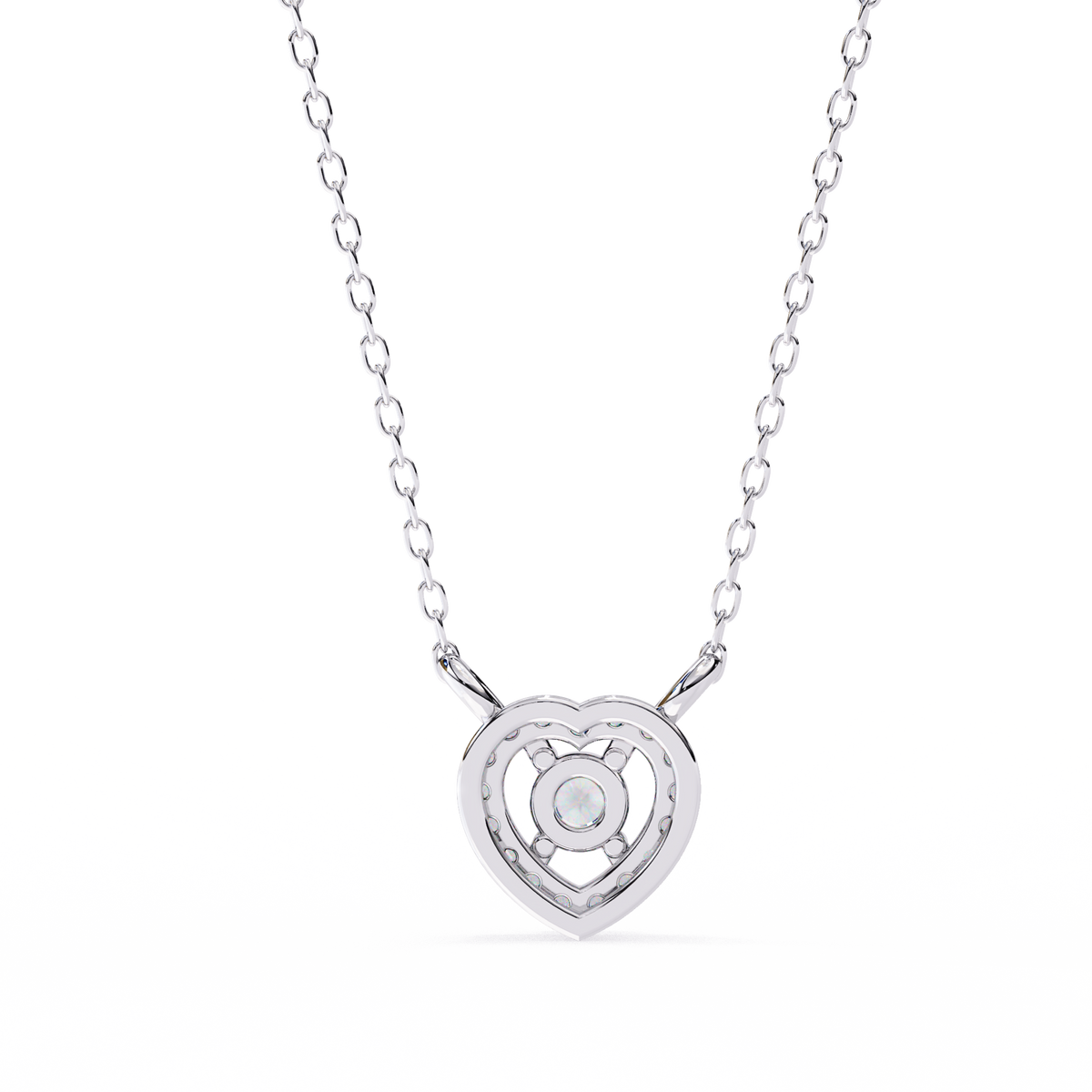 Natural Diamond Eternal Heart Halo Pendant
