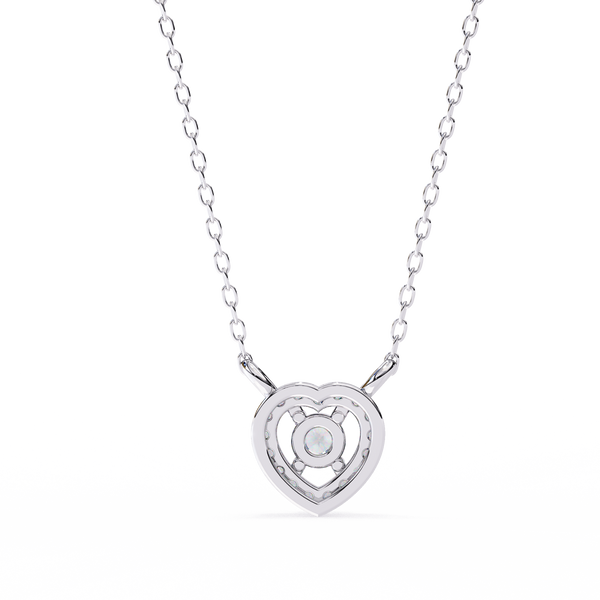 Natural Diamond Eternal Heart Halo Pendant