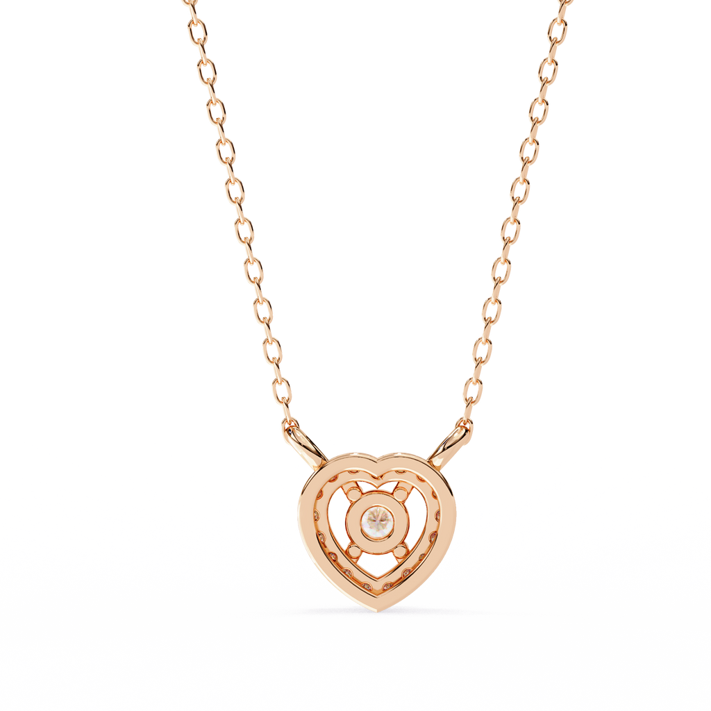 Natural Diamond Eternal Heart Halo Pendant