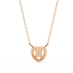 Natural Diamond Eternal Heart Halo Pendant
