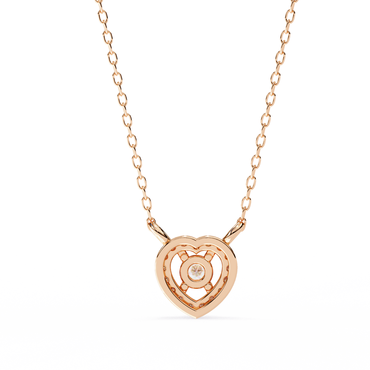 Natural Diamond Eternal Heart Halo Pendant