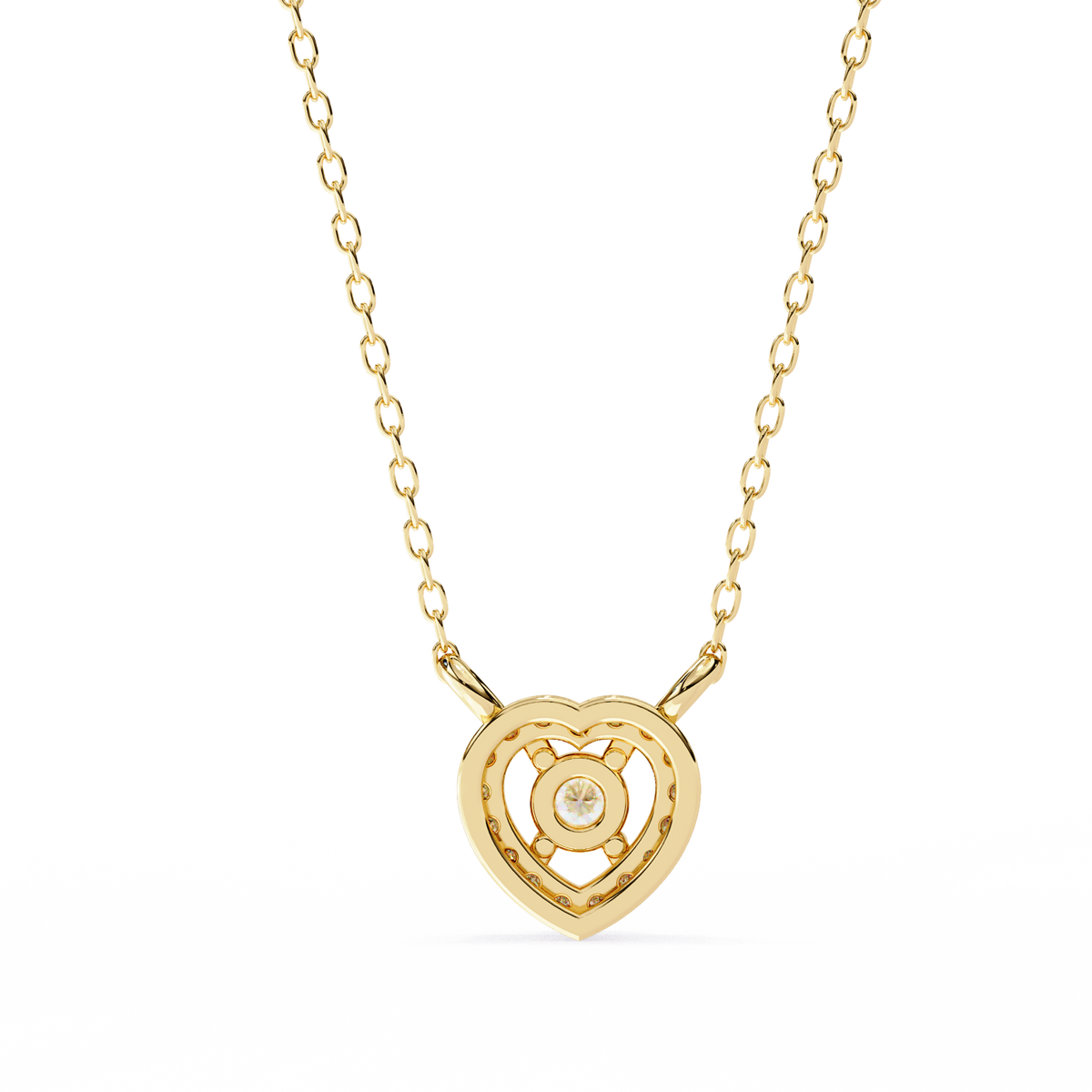Natural Diamond Eternal Heart Halo Pendant