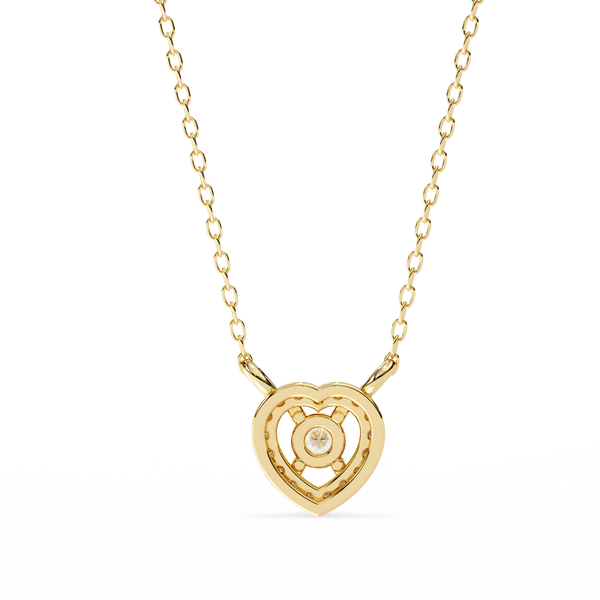 Natural Diamond Eternal Heart Halo Pendant