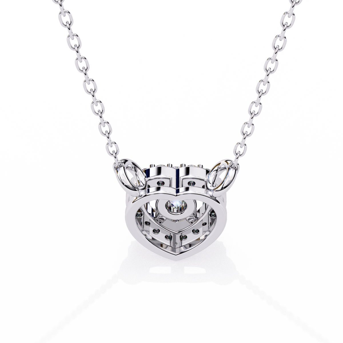 Natural Diamond Eternal Heart Halo Pendant