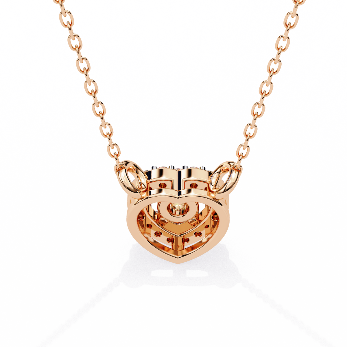 Natural Diamond Eternal Heart Halo Pendant