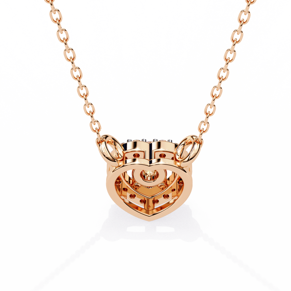 Natural Diamond Eternal Heart Halo Pendant