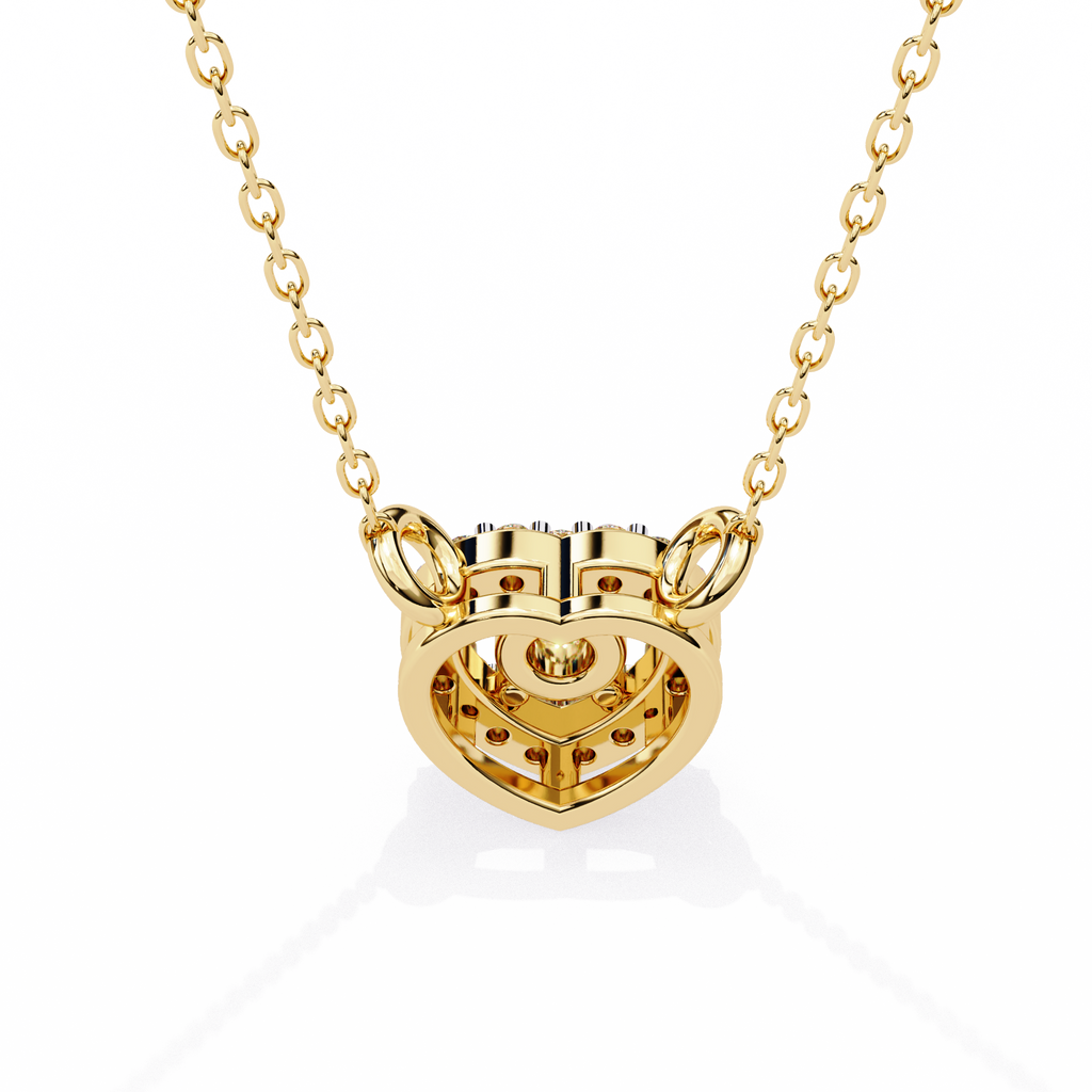 Natural Diamond Eternal Heart Halo Pendant