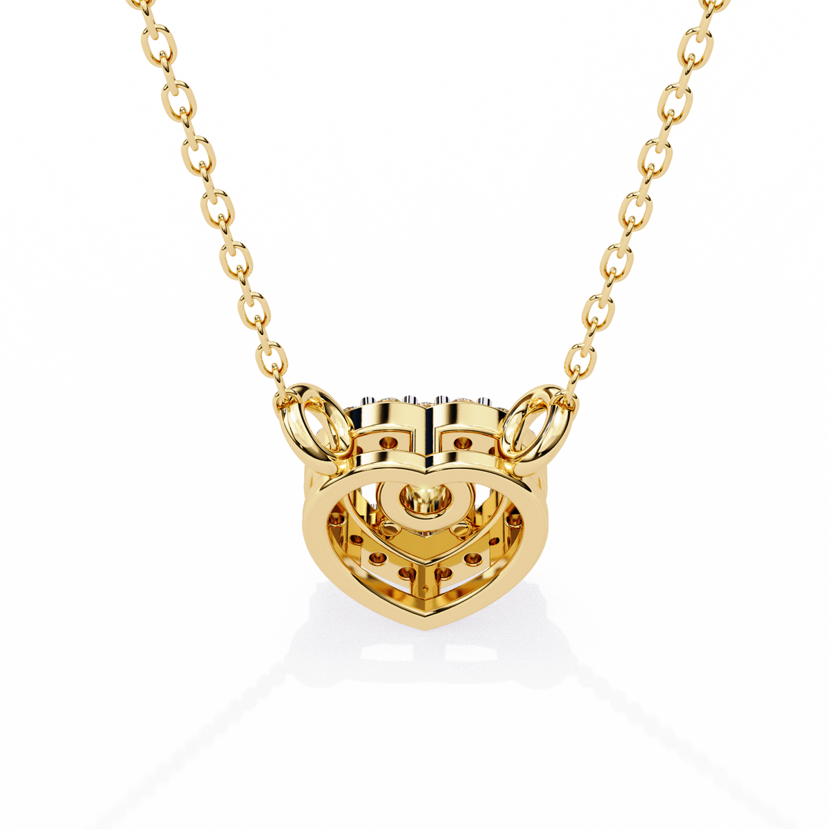 Natural Diamond Eternal Heart Halo Pendant
