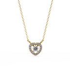 Natural Diamond Eternal Heart Halo Pendant