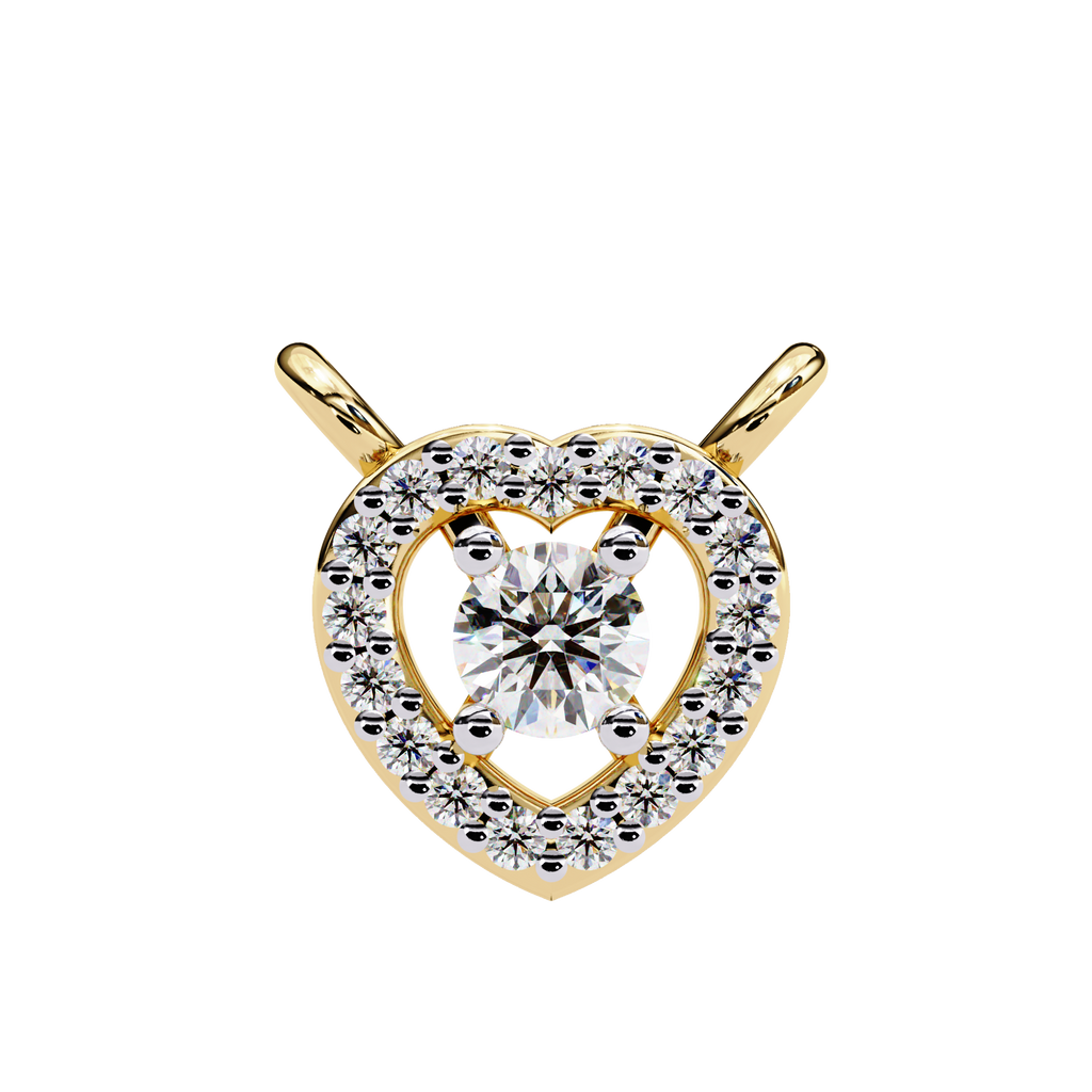 Natural Diamond Eternal Heart Halo Pendant