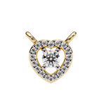 Natural Diamond Eternal Heart Halo Pendant