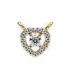 Natural Diamond Eternal Heart Halo Pendant