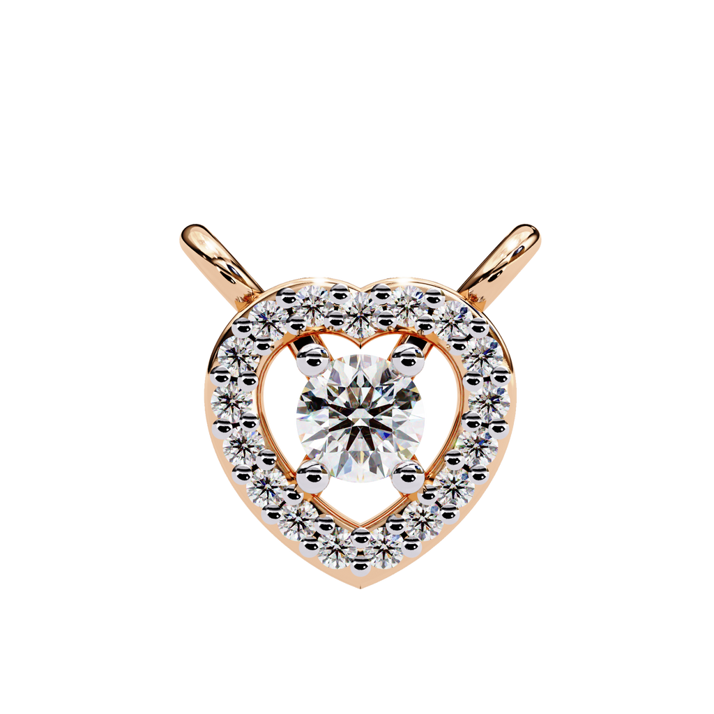 Natural Diamond Eternal Heart Halo Pendant