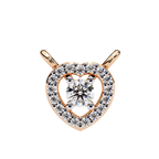 Natural Diamond Eternal Heart Halo Pendant