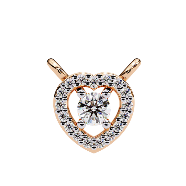 Natural Diamond Eternal Heart Halo Pendant