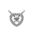 Natural Diamond Eternal Heart Halo Pendant