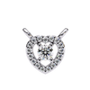 Natural Diamond Eternal Heart Halo Pendant