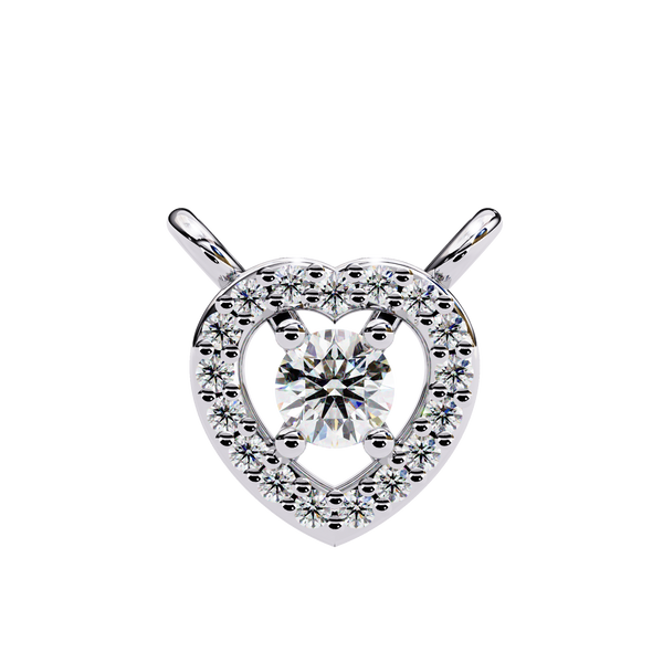 Natural Diamond Eternal Heart Halo Pendant