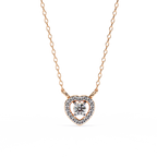 Natural Diamond Eternal Heart Halo Pendant