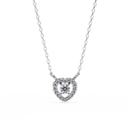 Natural Diamond Eternal Heart Halo Pendant