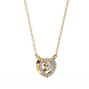 Natural Diamond Eternal Heart Halo Pendant