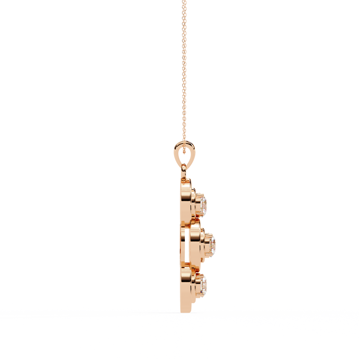 Three Round shape Diamond Pendant