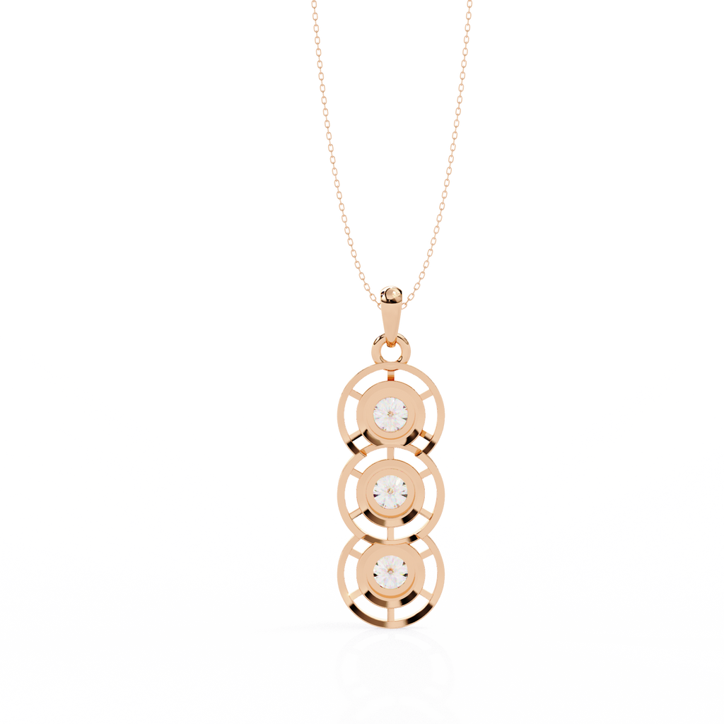 Three Round shape Diamond Pendant