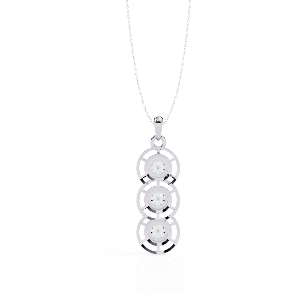 Three Round shape Diamond Pendant