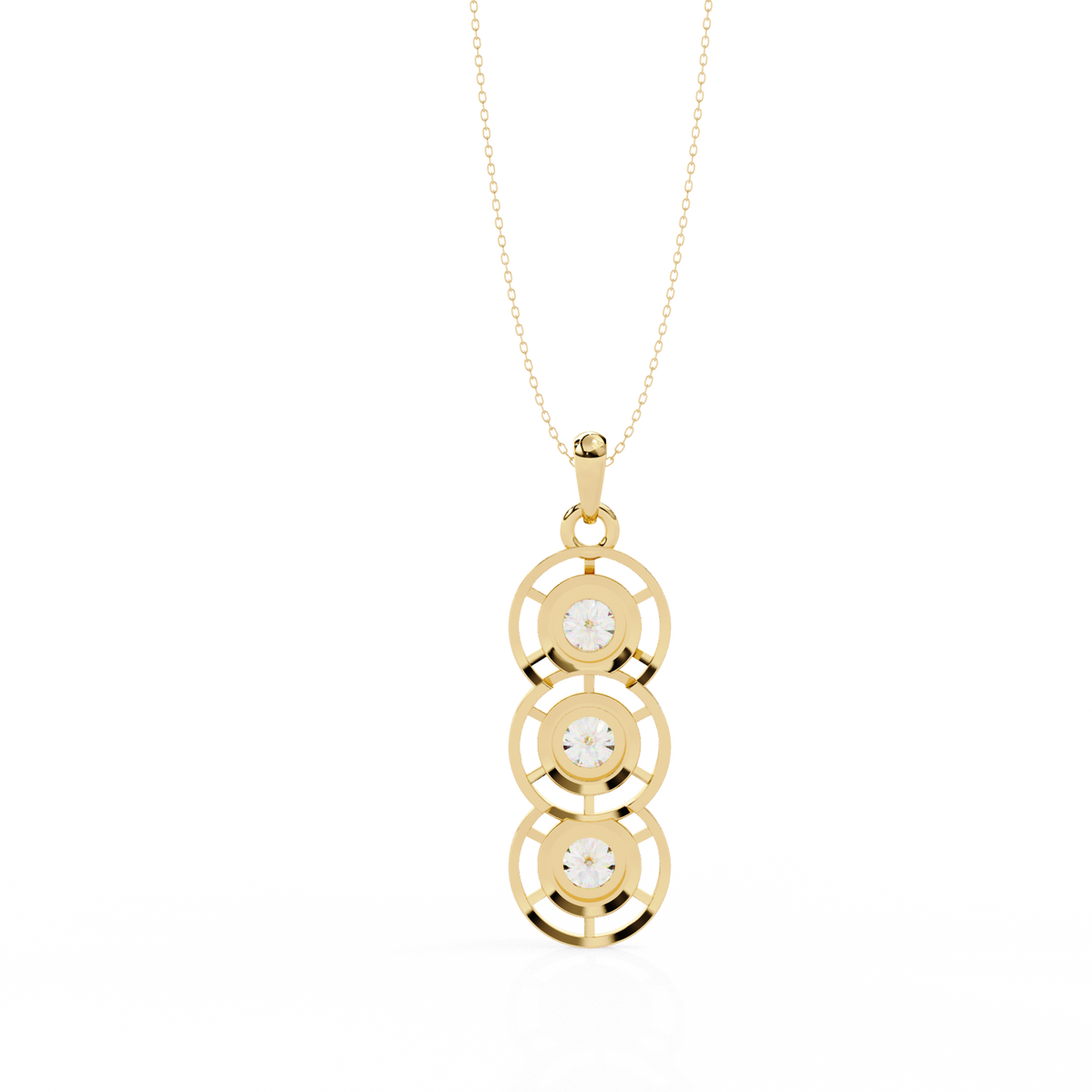 Three Round shape Diamond Pendant
