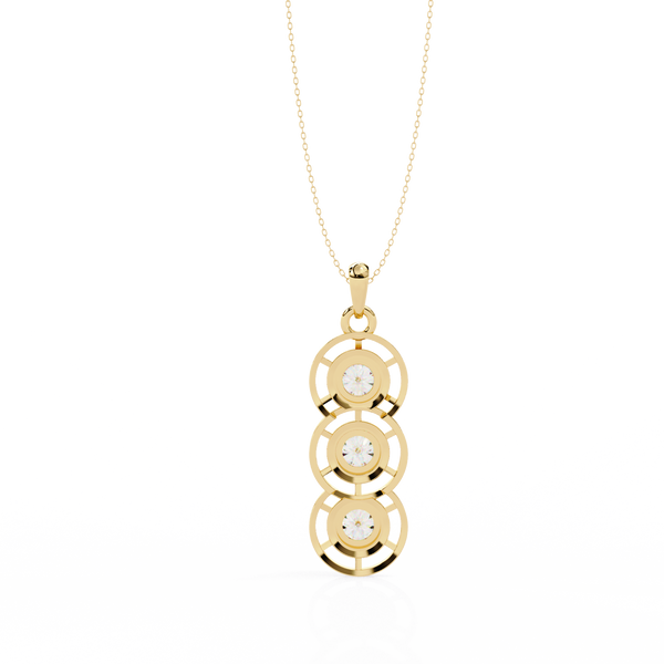 Three Round shape Diamond Pendant