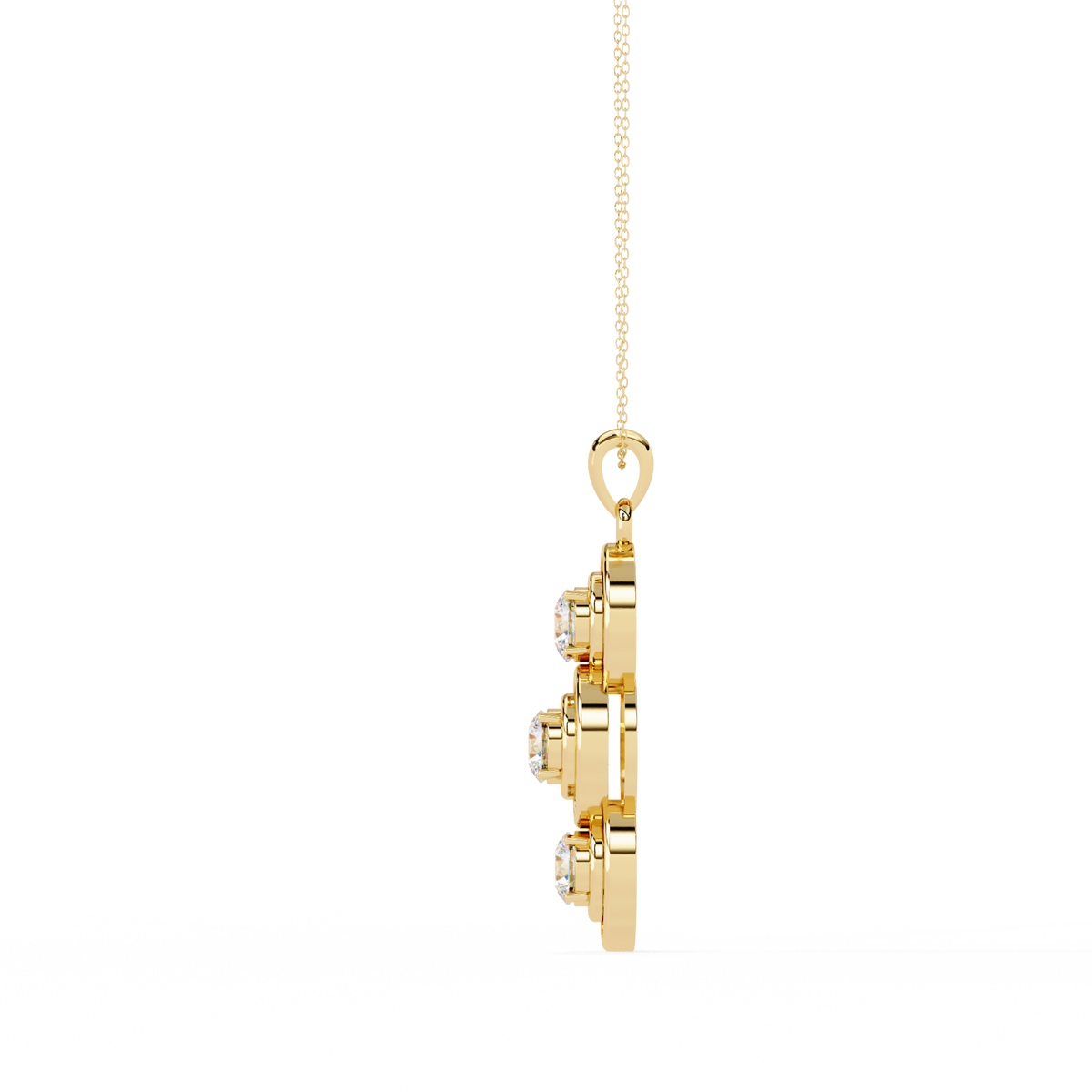 Three Round shape Diamond Pendant