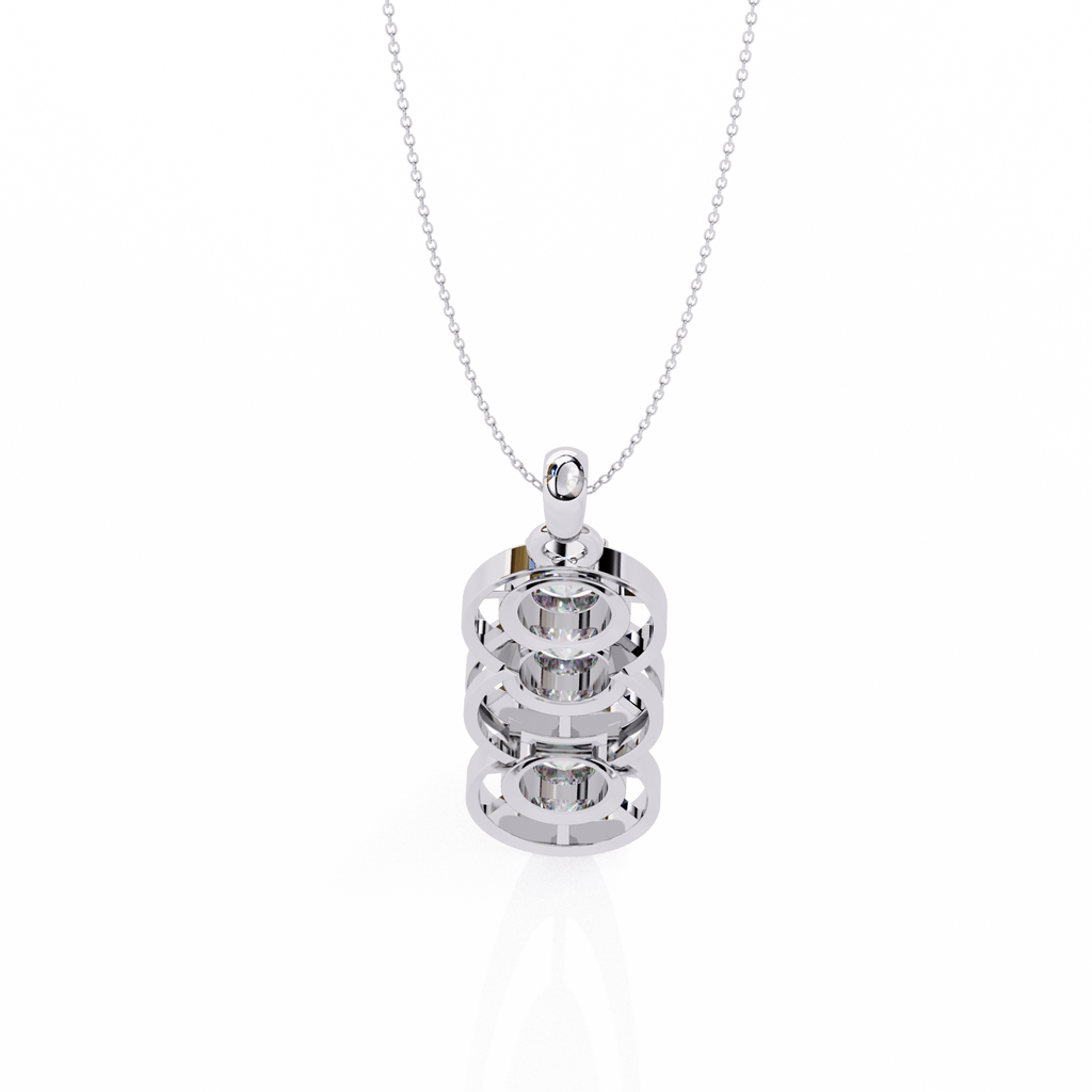 Three Round shape Diamond Pendant