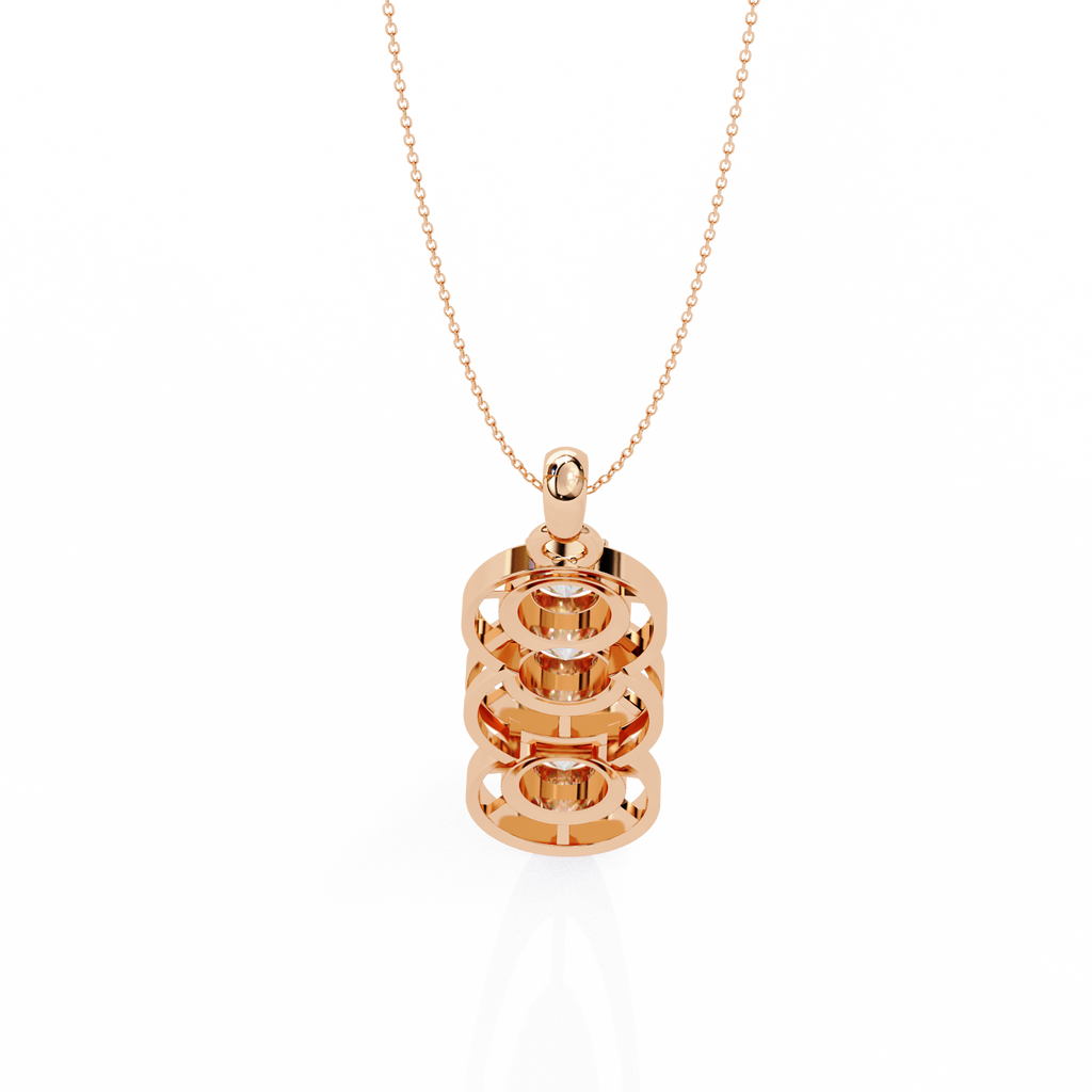 Three Round shape Diamond Pendant