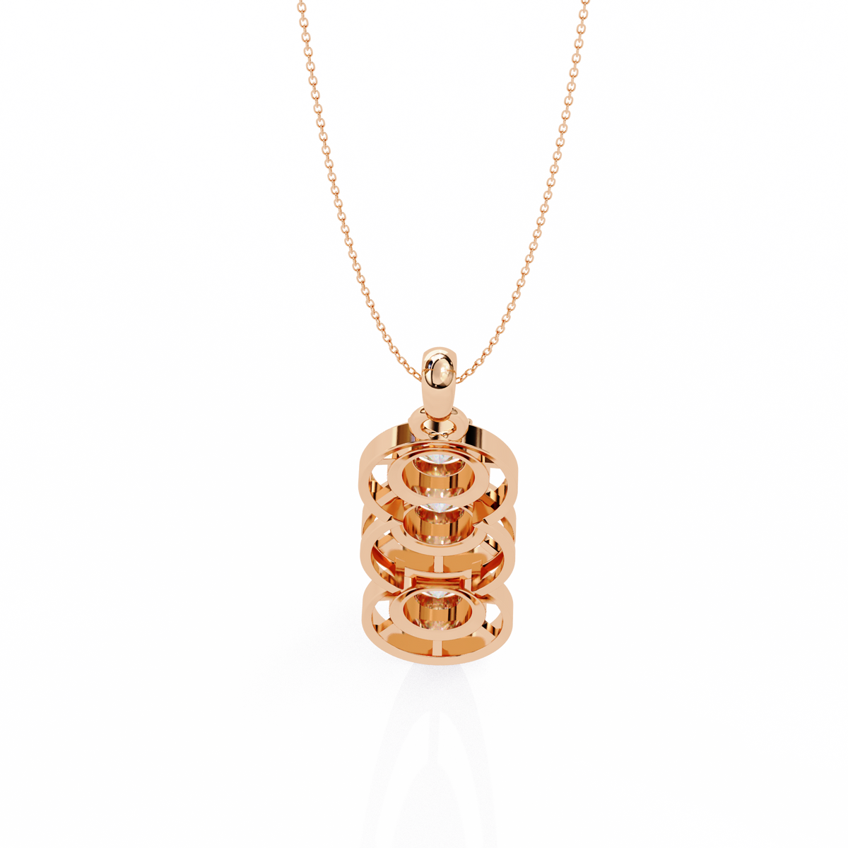 Three Round shape Diamond Pendant
